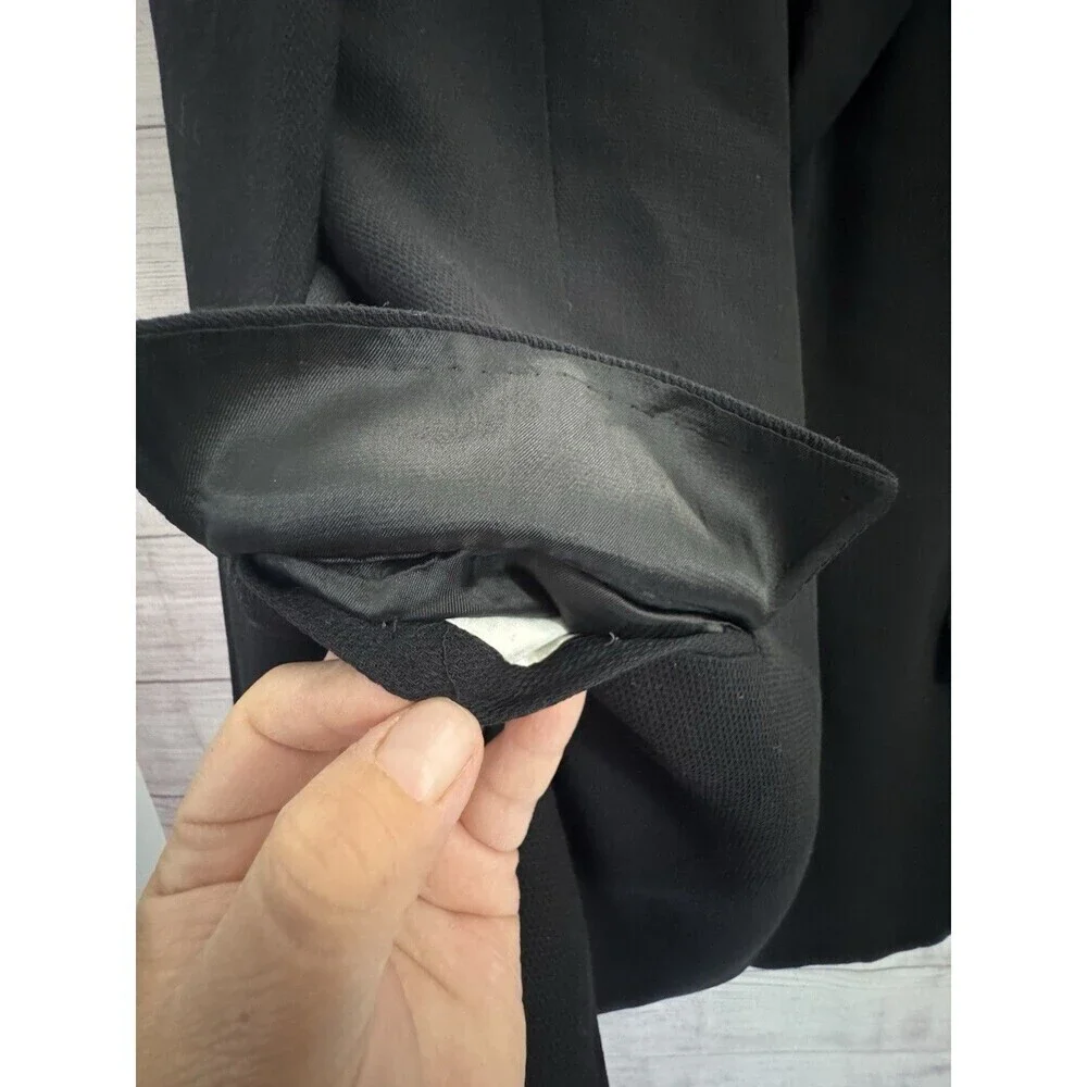 Zanella Men’s  100%Wool Blazer 44L BLACK  Sport Coat Made ITALY
